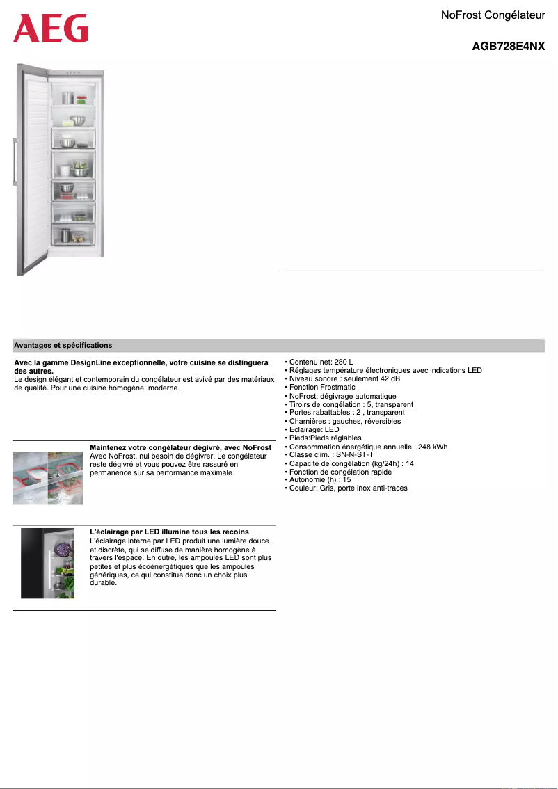 Página 1 del manual Ficha técnica AEG AGB728E4NX