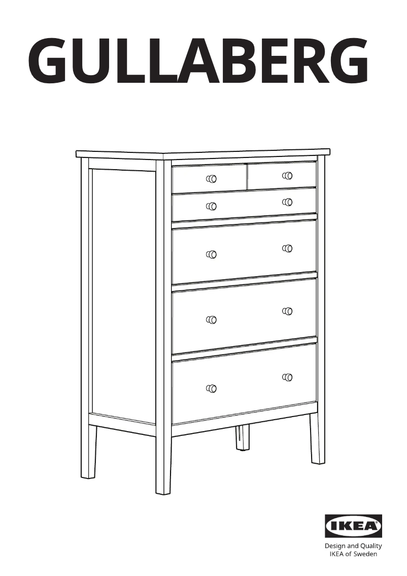 Page 1 de la notice Manuel utilisateur Ikea GULLABERG 605.617.76