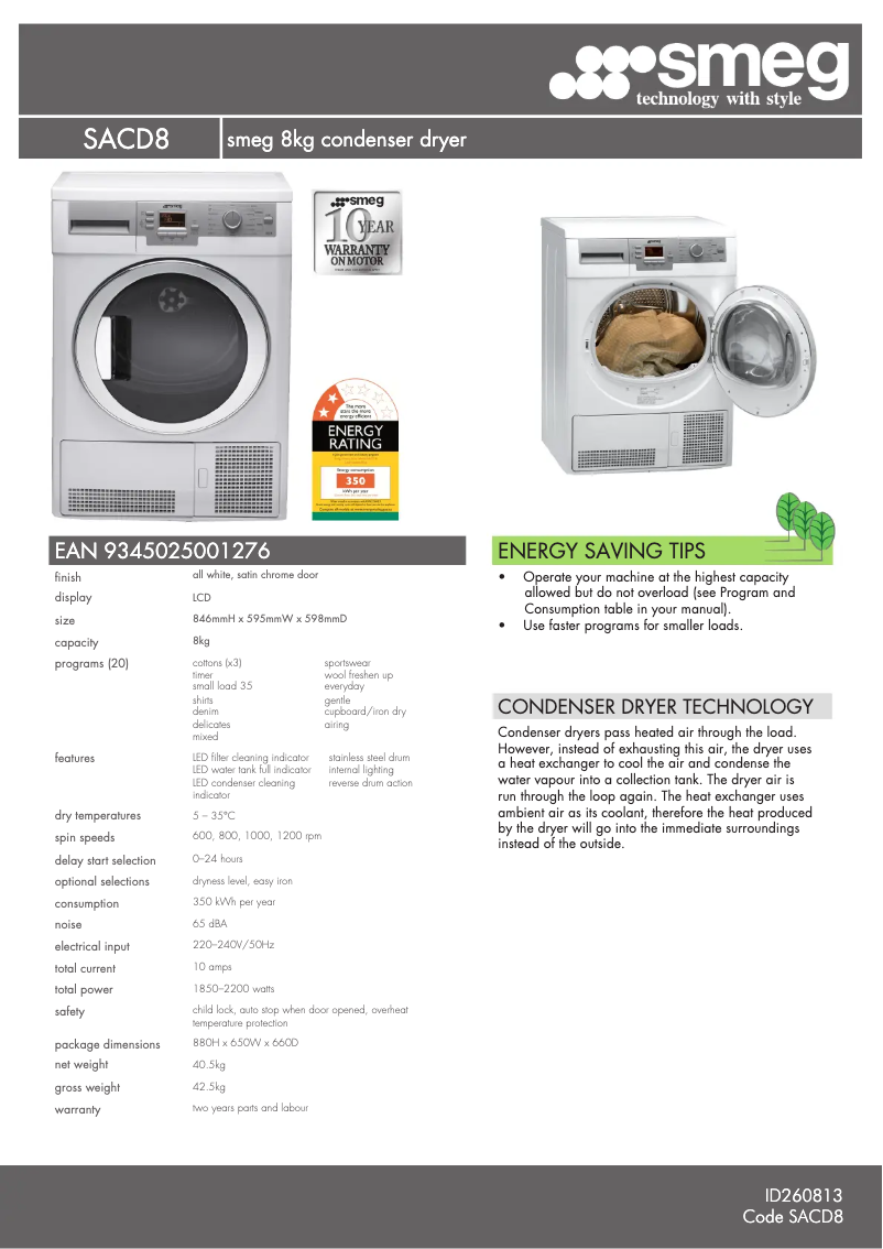 Image de la première page du manuel de l'appareil SACD8