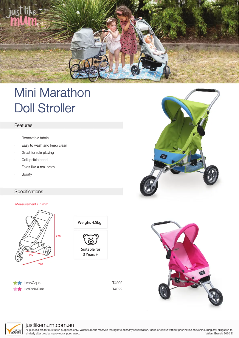 Image de la première page du manuel de l'appareil Mini Marathon Doll