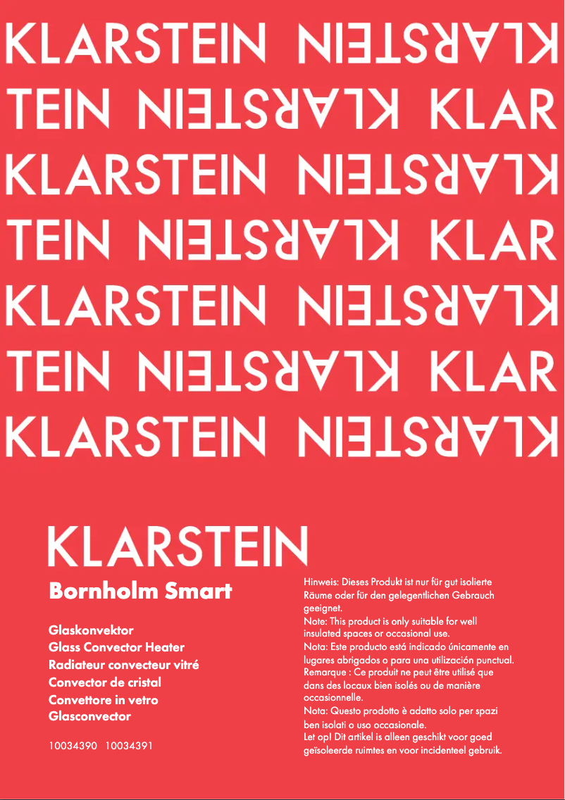 Page 1 de la notice Manuel utilisateur Klarstein Bornholm Smart