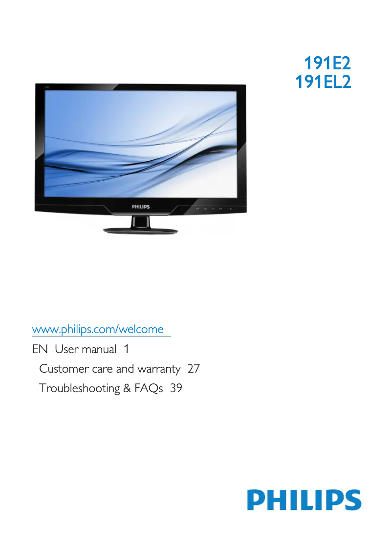 Página 1 del manual Manual de usuario Philips 191E2SB1