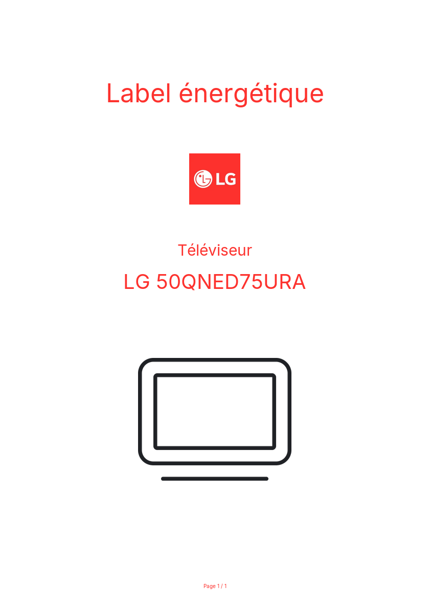 Image de la première page du manuel de l'appareil 50QNED75URA