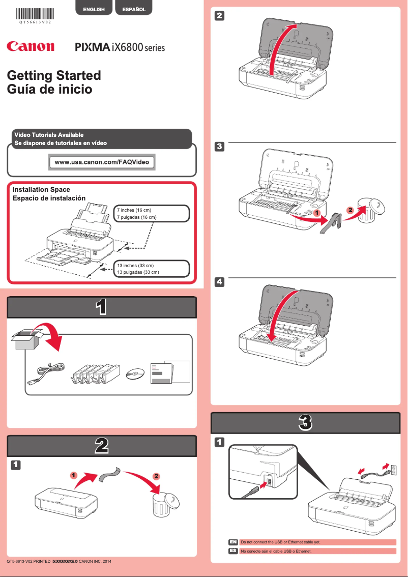 Page 1 de la notice Manuel utilisateur Canon Pixma iX6820