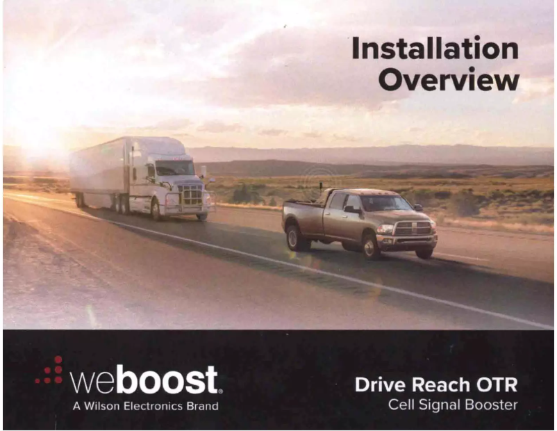 Page 1 de la notice Manuel utilisateur Wilson Weboost Drive Reach OTR