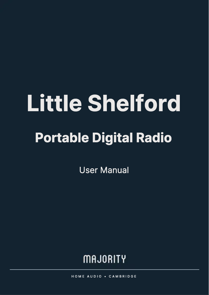 Page n°1 - Manuel utilisateur Majority Little Shelford