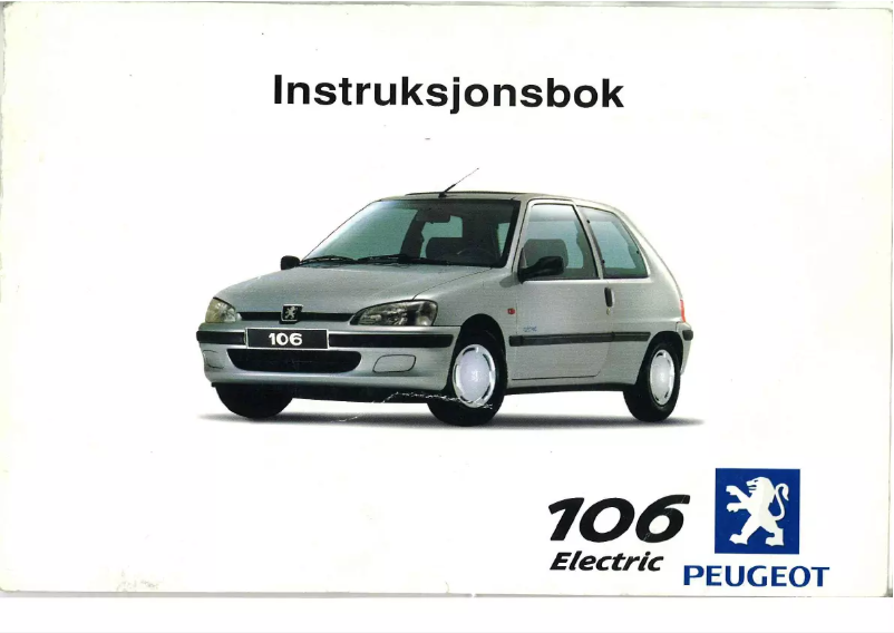 Page 1 de la notice Manuel utilisateur Peugeot 106 Electric (1999)
