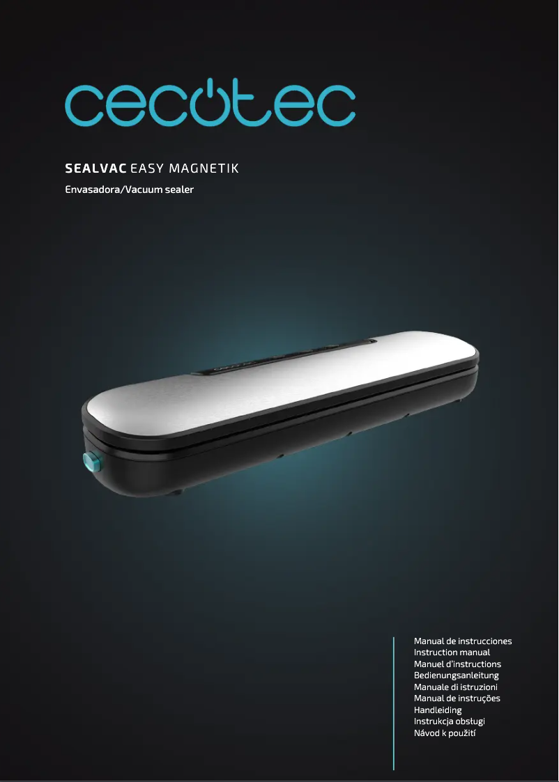 Page 1 de la notice Manuel utilisateur Cecotec SealVac Easy Magnetik