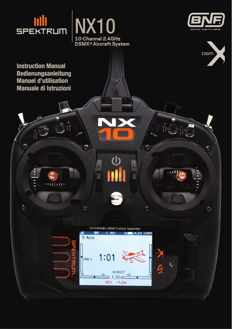 Page 1 de la notice Manuel utilisateur Spektrum NX10SE