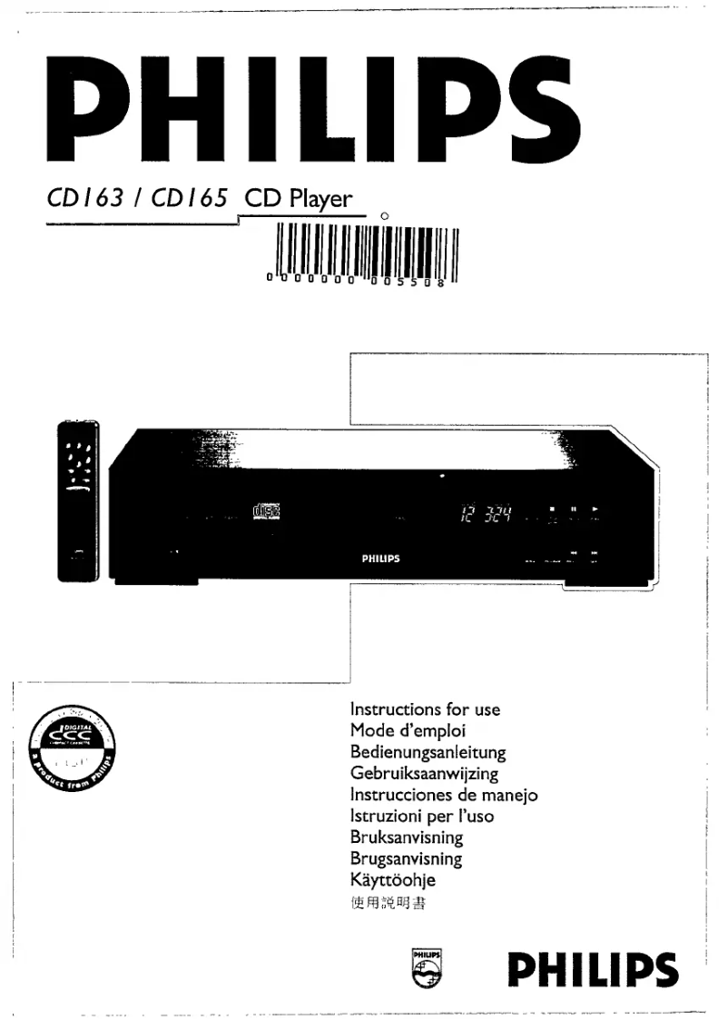 Page n°1 - Manuel utilisateur Philips CD163