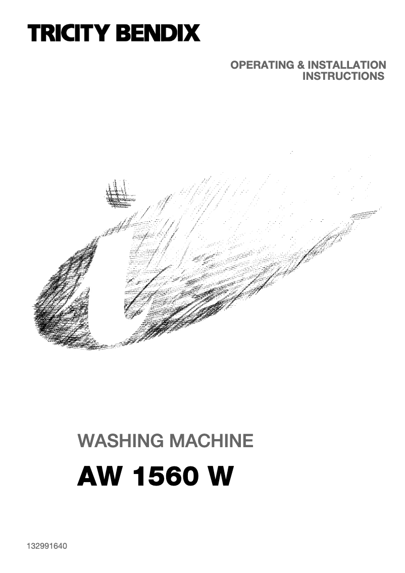 Page 1 de la notice Manuel utilisateur Tricity Bendix AW 1560 W