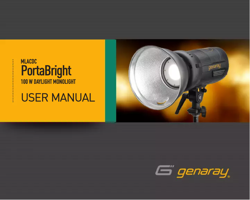 Image de la première page du manuel de l'appareil PortaBright