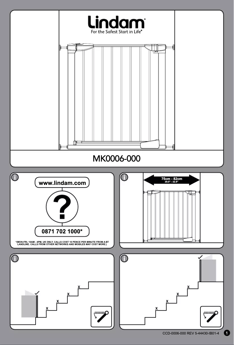Page 1 de la notice Manuel utilisateur Lindam Sure Shut Orto