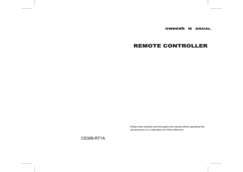 Page 1 de la notice Manuel utilisateur Midea R71A