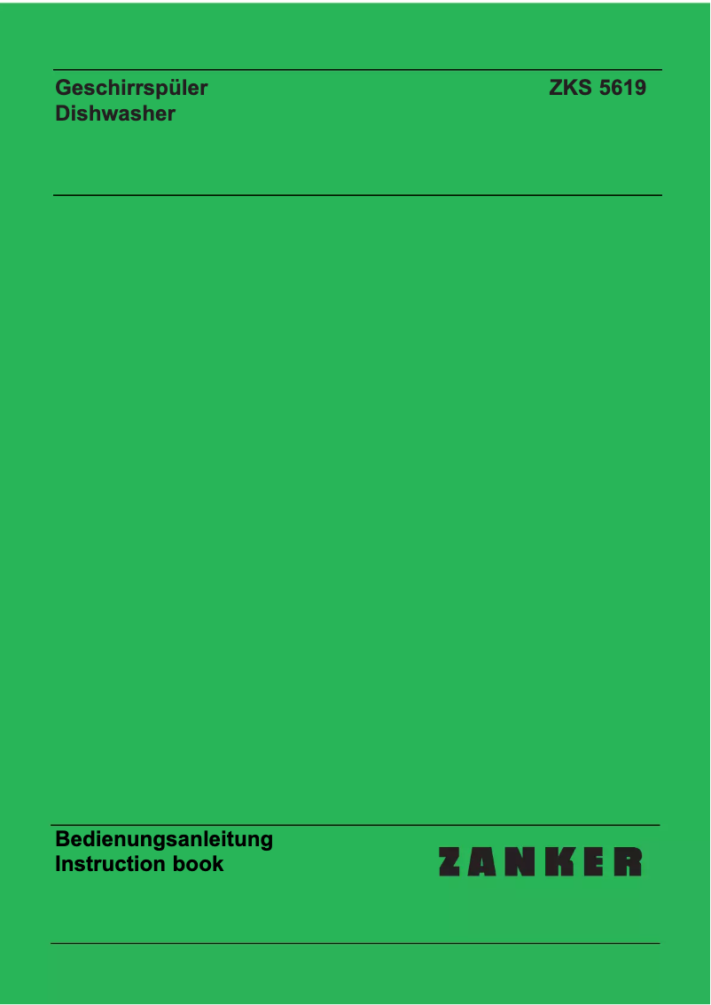 Page 1 de la notice Manuel utilisateur Zanker ZKS5619AL