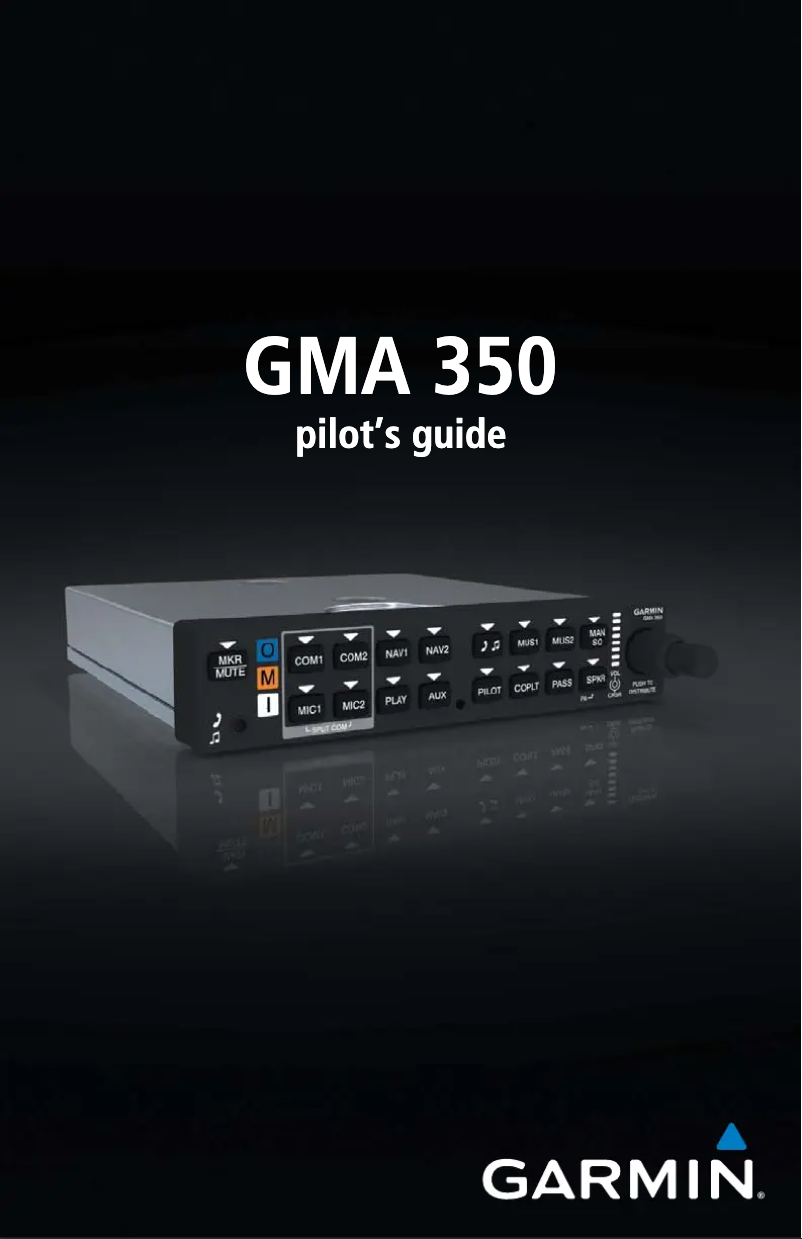 Image de la première page du manuel de l'appareil GMA 350