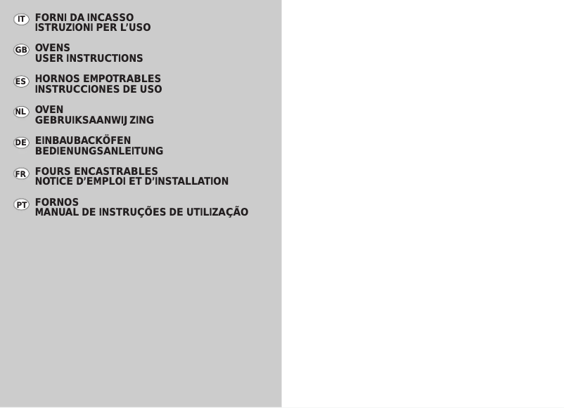 Page 1 de la notice Manuel utilisateur Candy FP 815 N UK