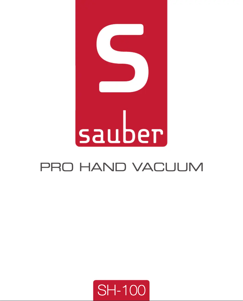 Page 1 de la notice Manuel utilisateur Sauber Pro Hand SH-100