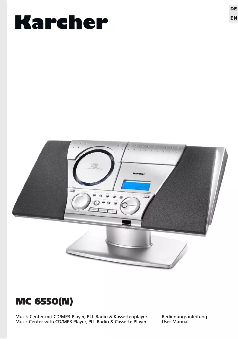 Page 1 de la notice Manuel utilisateur Karcher Audio MC 6550