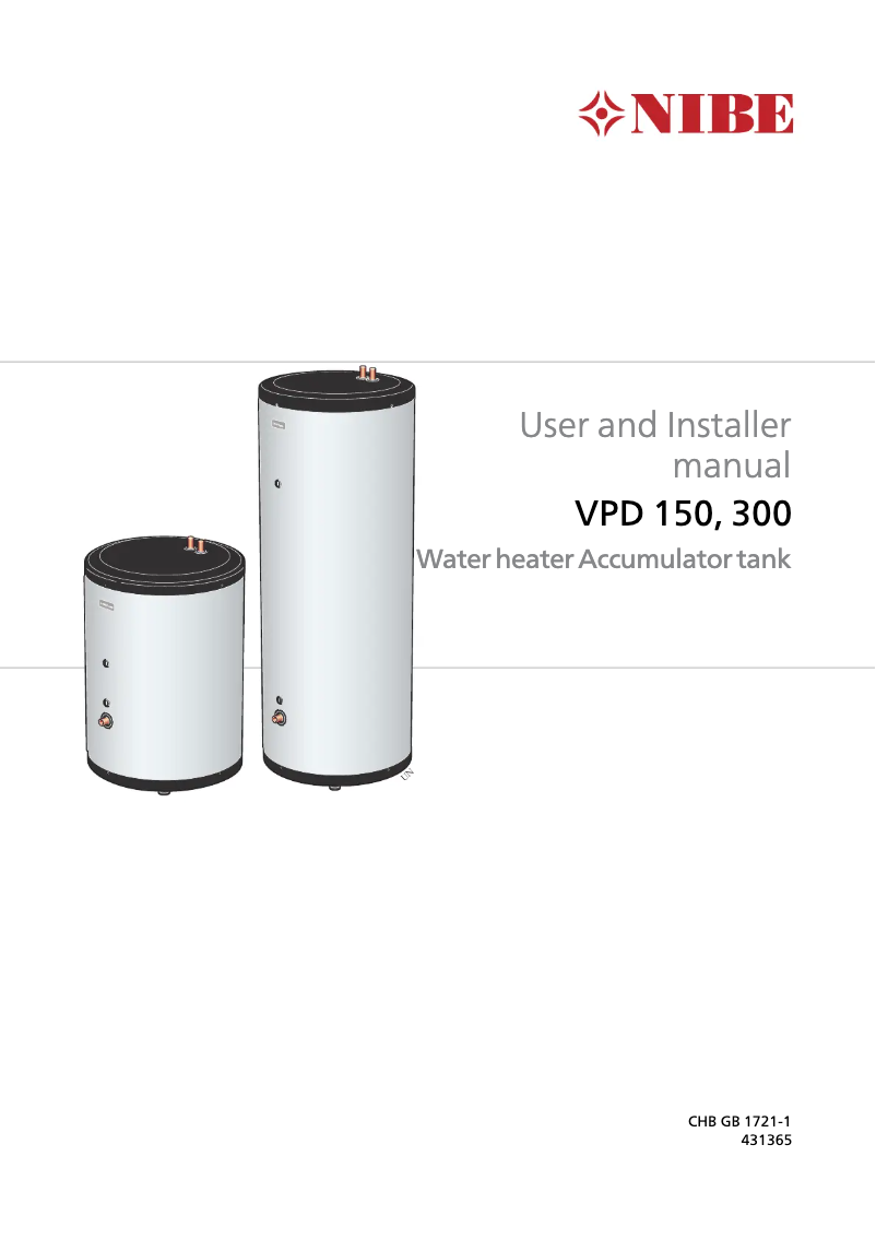 Página 1 del manual Manual de usuario Nibe VPD 150