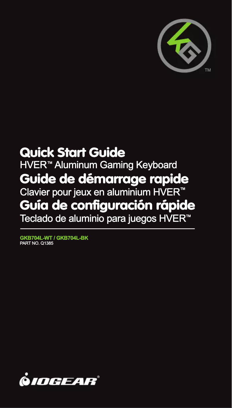 Page 1 de la notice Manuel utilisateur iogear HVER