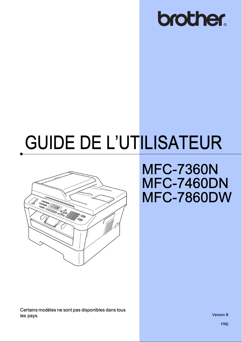 Page n°1 - Manuel utilisateur Brother MFC-7460DN