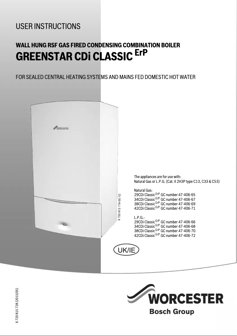 Imagen de la primera página del manual del dispositivo Greenstar 42CDi Classic