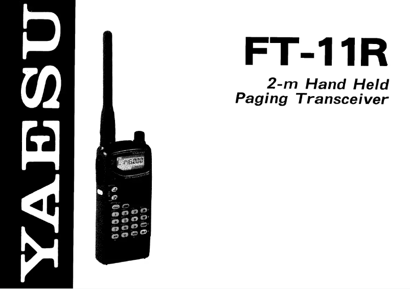 Página 1 del manual Manual de usuario Yaesu FT-11R