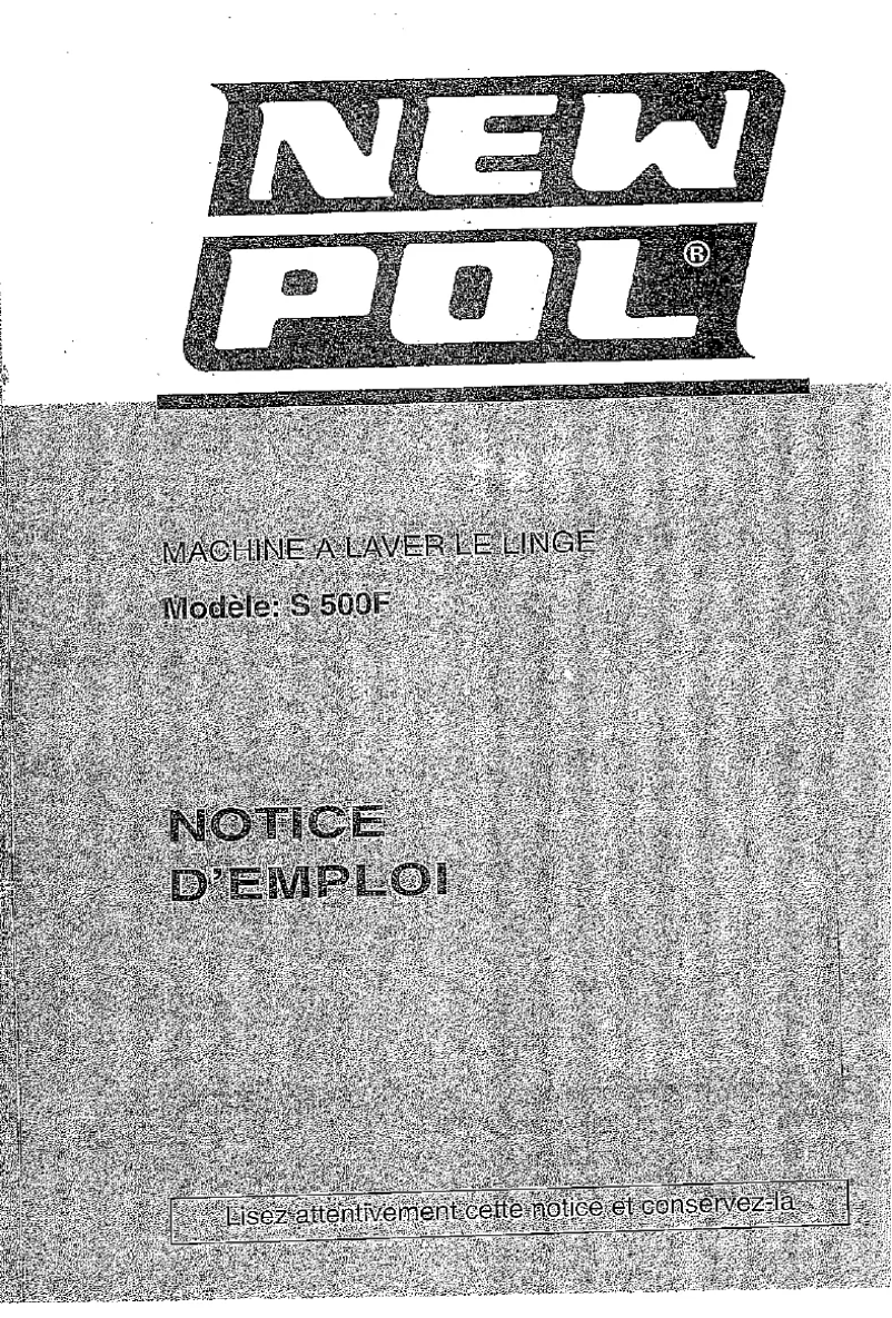 Page 1 de la notice Manuel utilisateur New Pol S 500F