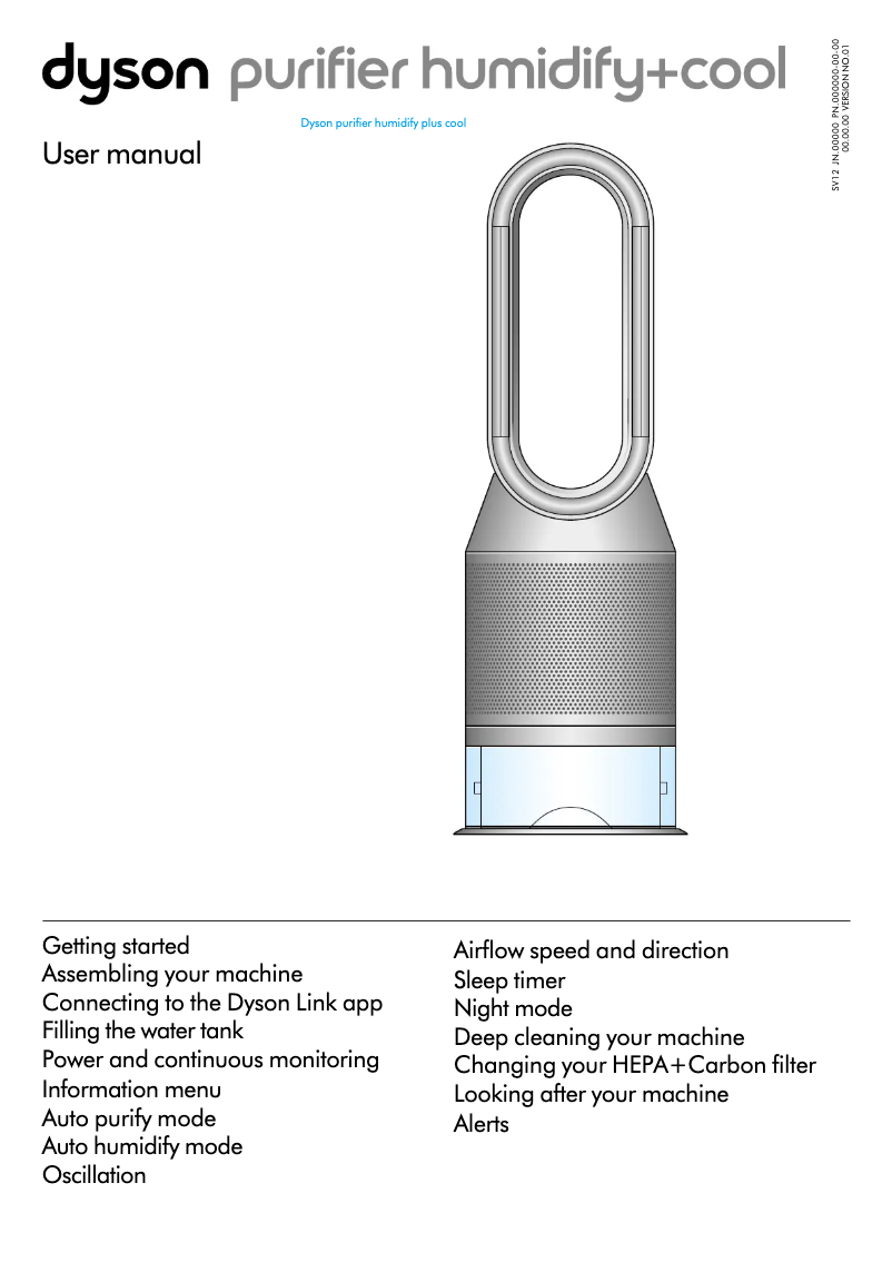 Page n°1 - Manuel utilisateur Dyson Pure Humidify+Cool