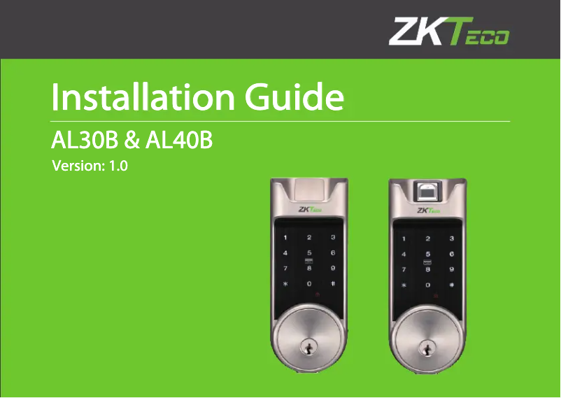 Image de la première page du manuel de l'appareil AL40B