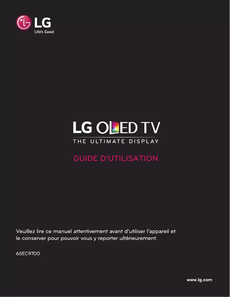 Image de la première page du manuel de l'appareil 65EC9700