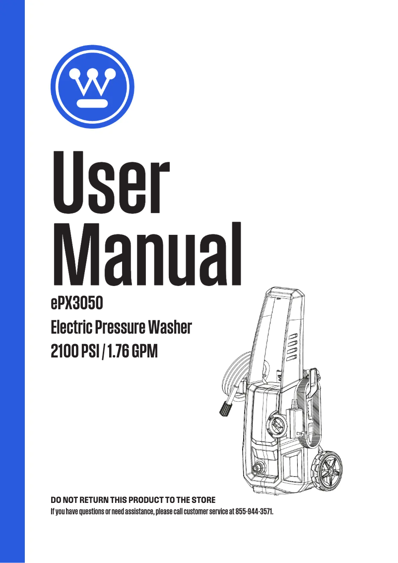 Page n°1 - Manuel utilisateur Westinghouse EPX3050