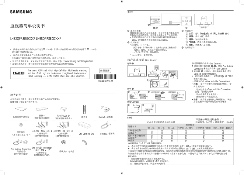 Page n°1 - Guide d'installation Samsung QP82R-8K