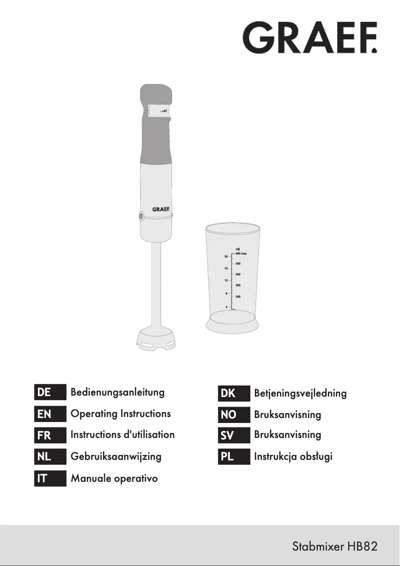 Page 1 de la notice Manuel utilisateur Graef HB82