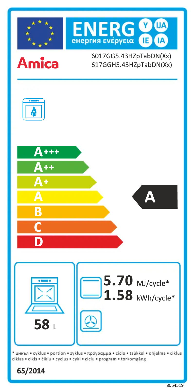 Page n°1 - Manuel utilisateur Amica 617GGH5.43HZPTABDN(XX)