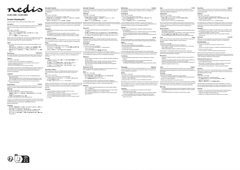 Page n°1 - Manuel utilisateur Nedis CLSN110BU