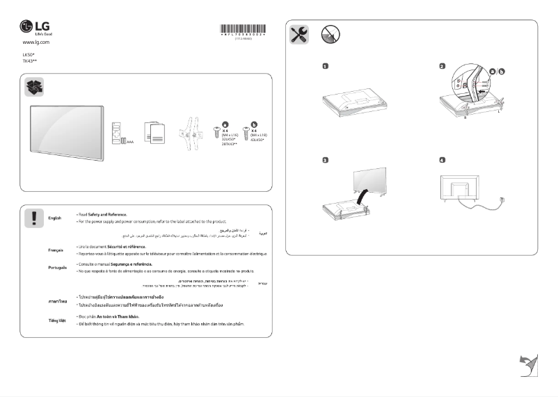 Página 1 del manual Manual de usuario LG 43LK5000PTA