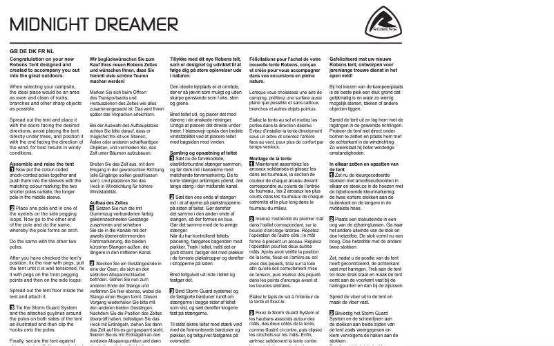 Image de la première page du manuel de l'appareil Midnight Dreamer