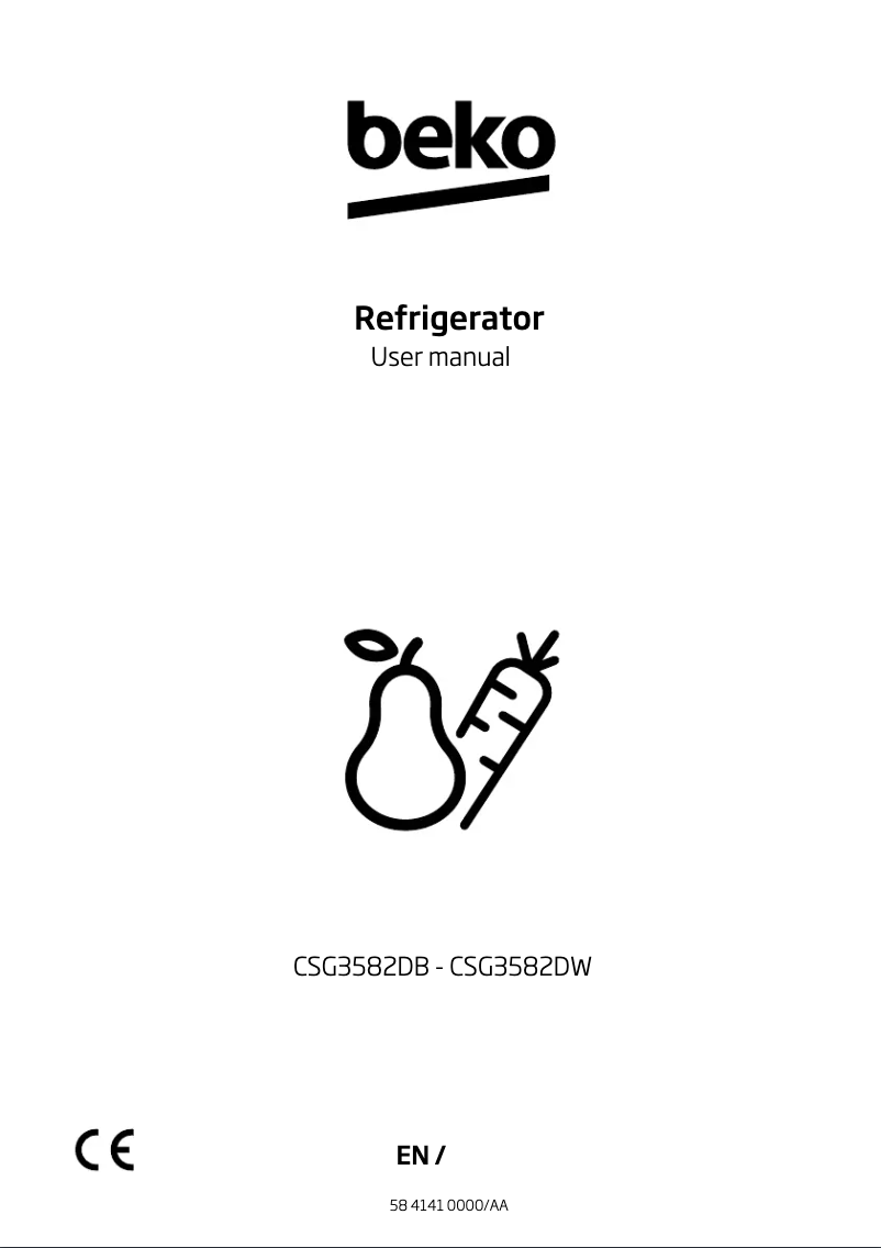 Image de la première page du manuel de l'appareil CSG3582DB