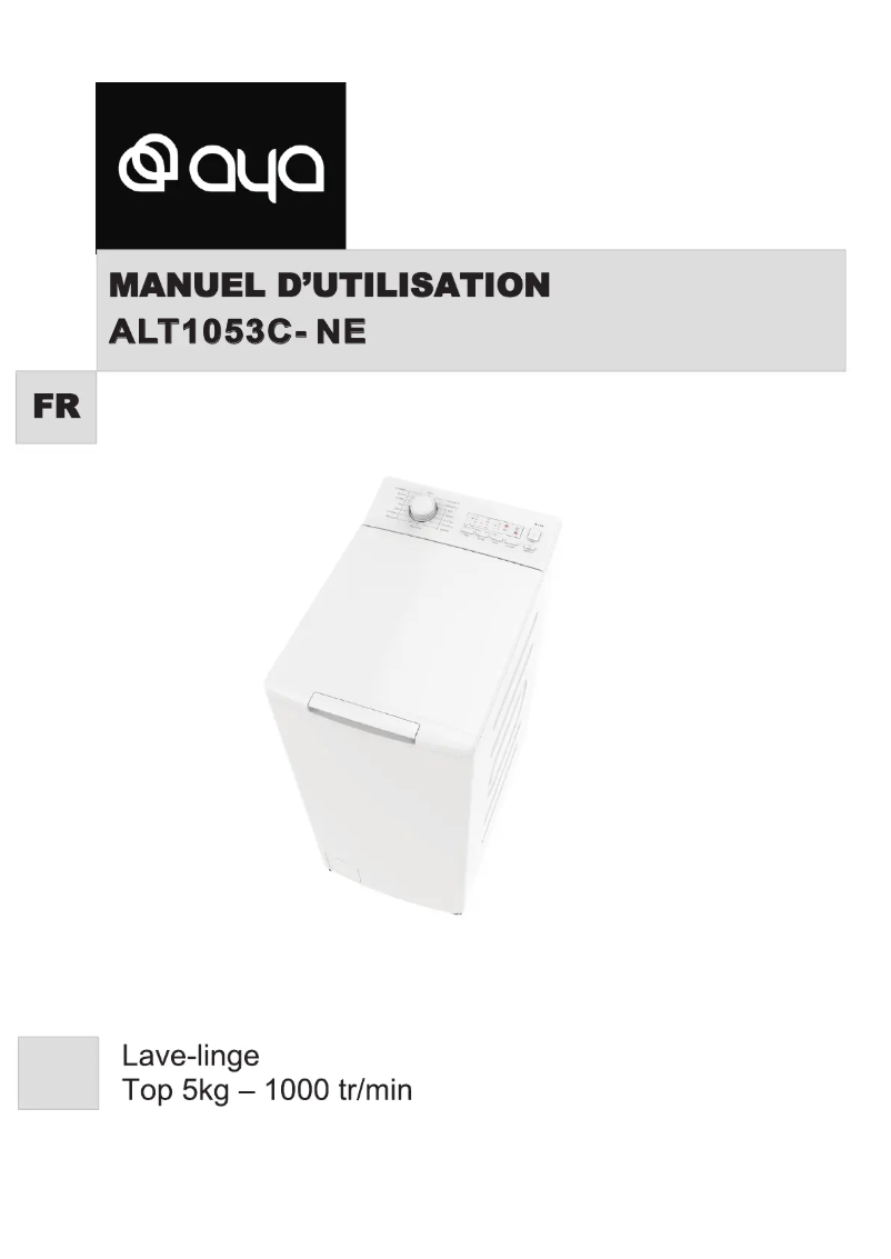 Page 1 de la notice Manuel utilisateur AYA ALT1053C