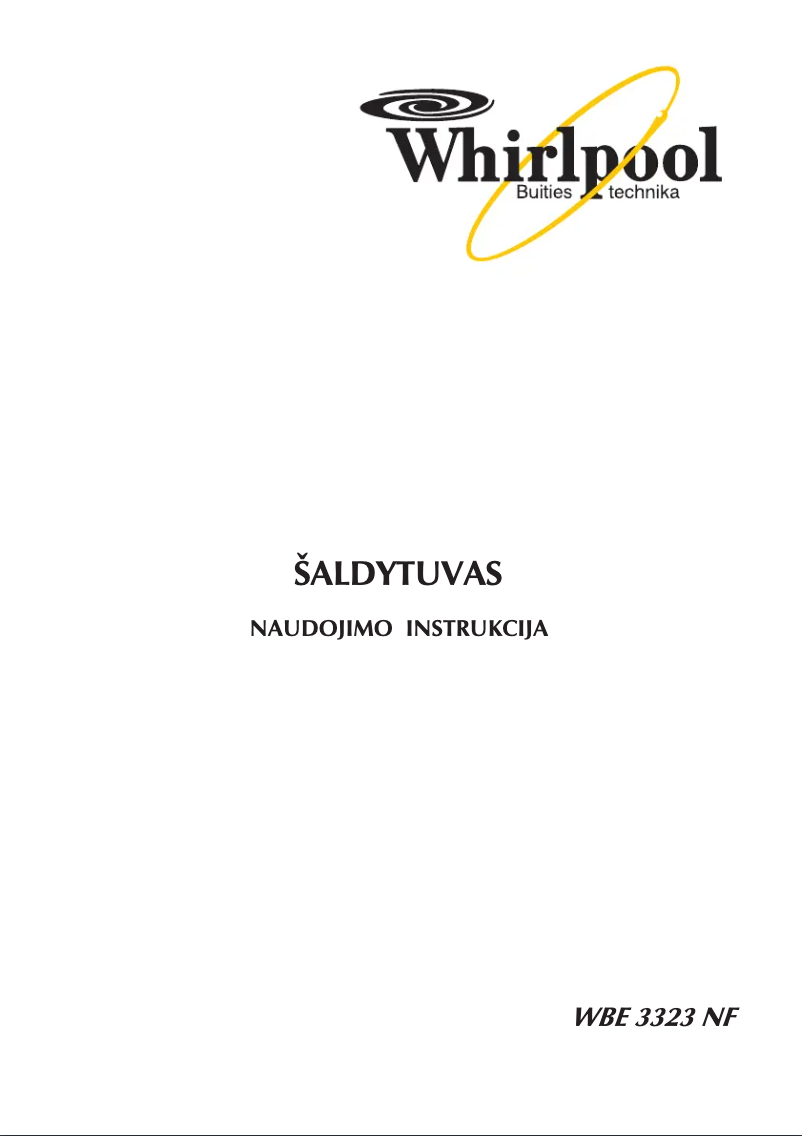 Image de la première page du manuel de l'appareil WBE 3323 A+NFW