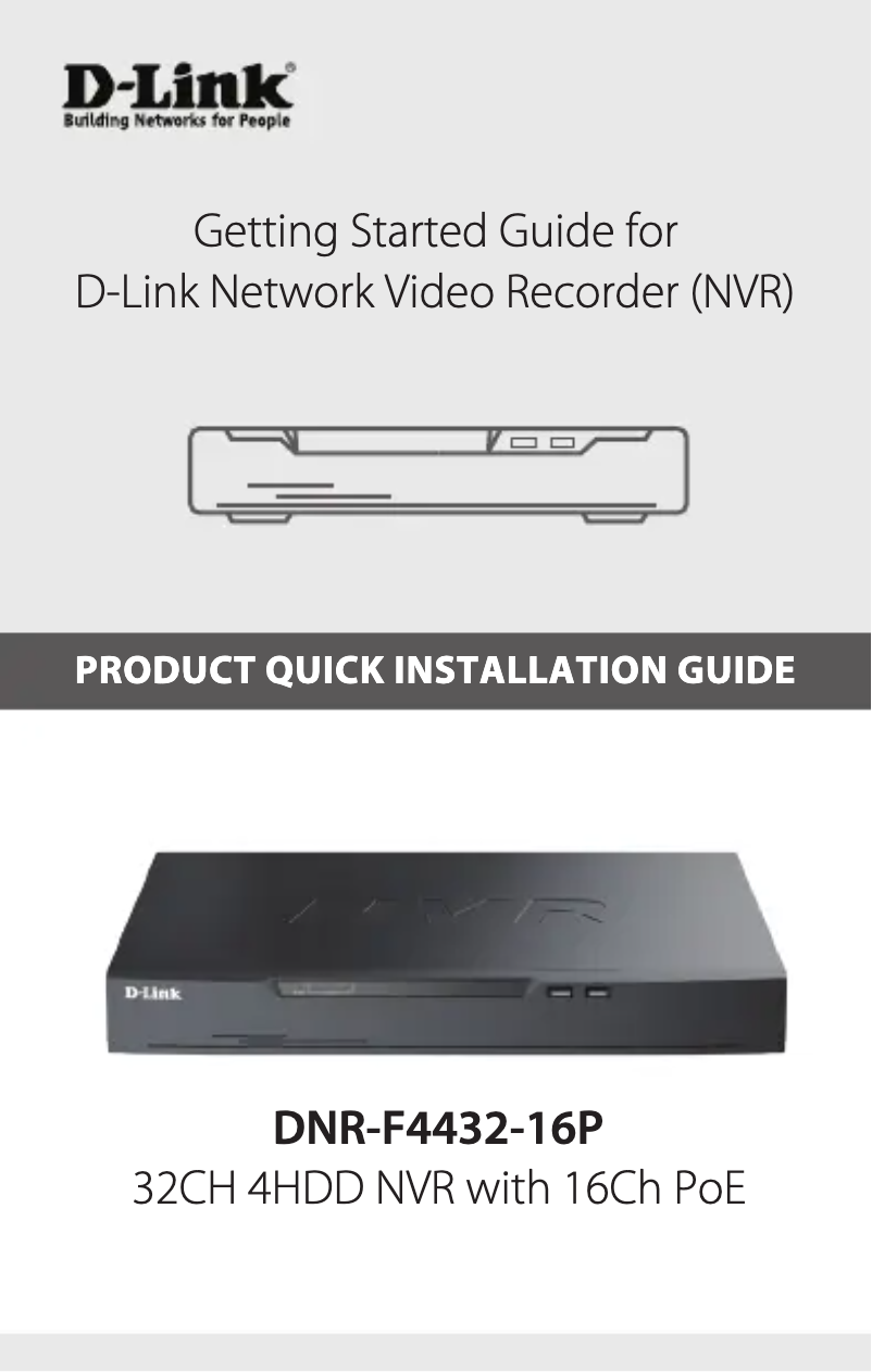Image de la première page du manuel de l'appareil DNR-F4432-16P