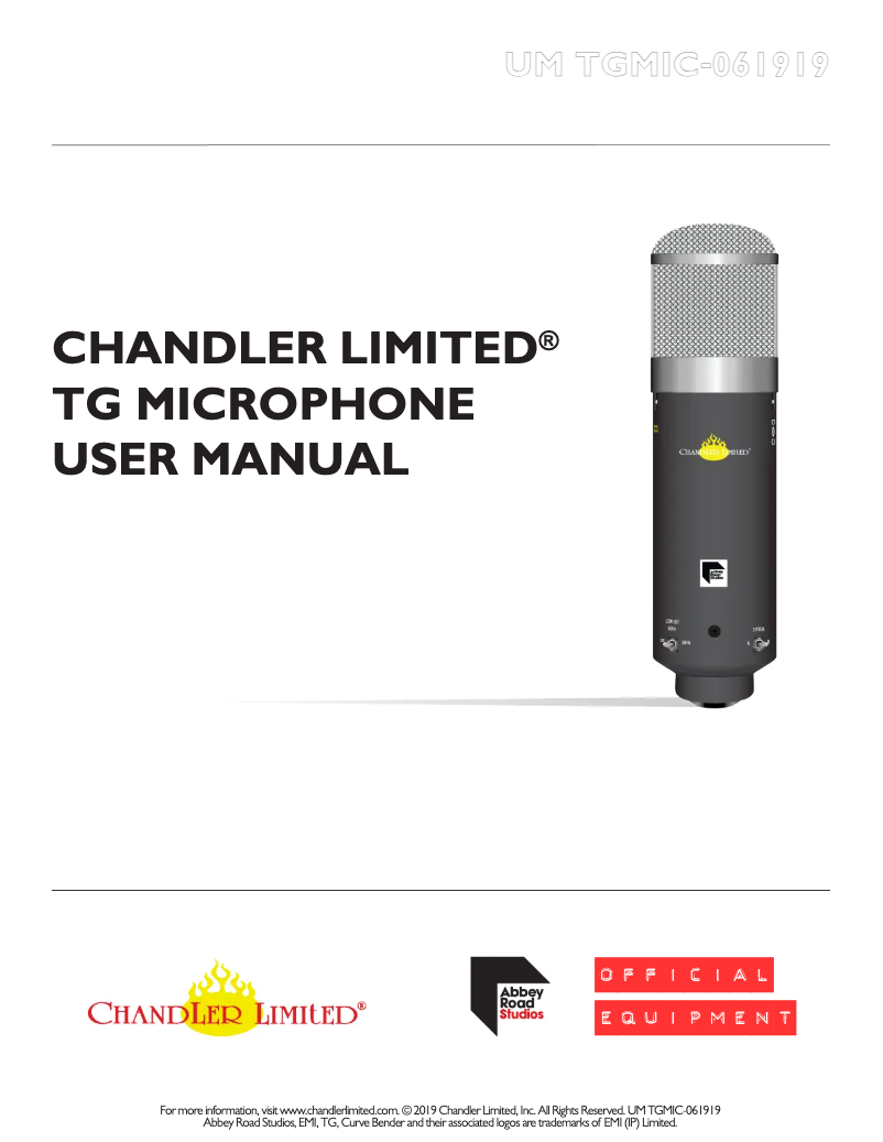 Page n°1 - Manuel utilisateur Chandler LIMITED TG