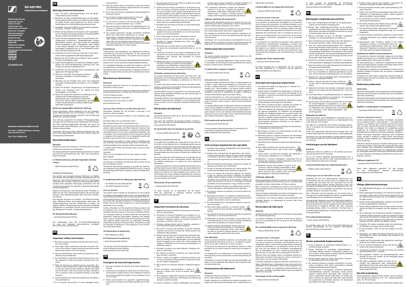 Image de la première page du manuel de l'appareil HD 400 PRO