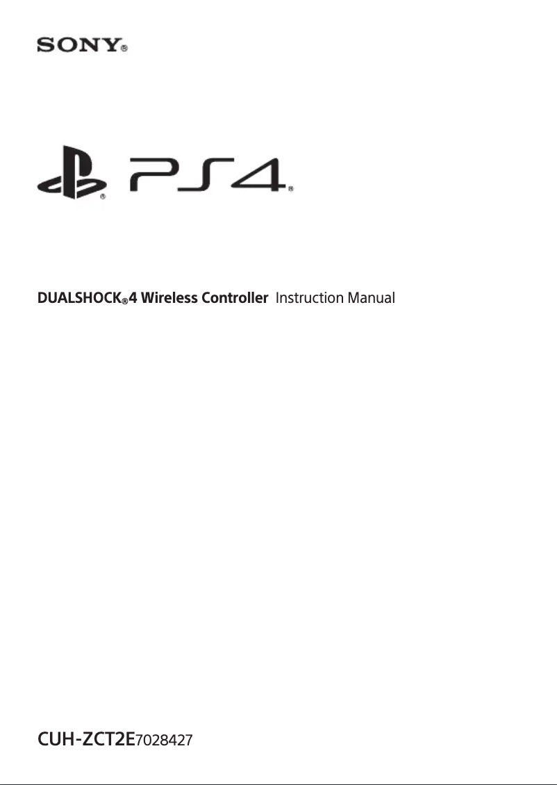 Image de la première page du manuel de l'appareil DualShock 4 Controller