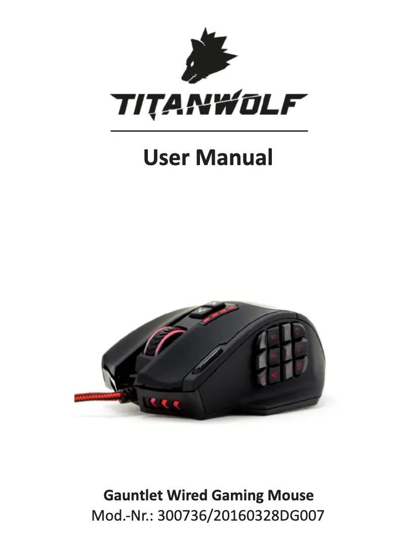 Page n°1 - Manuel utilisateur Titanwolf 300736