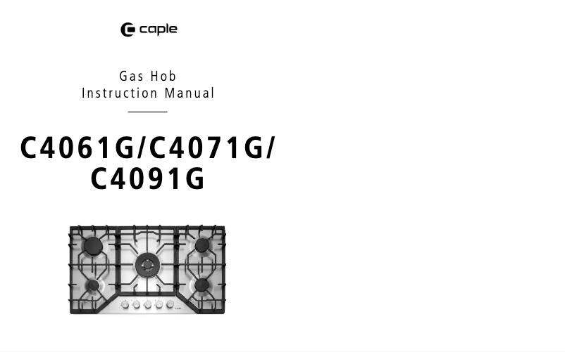 Page n°1 - Manuel utilisateur Caple C4061G