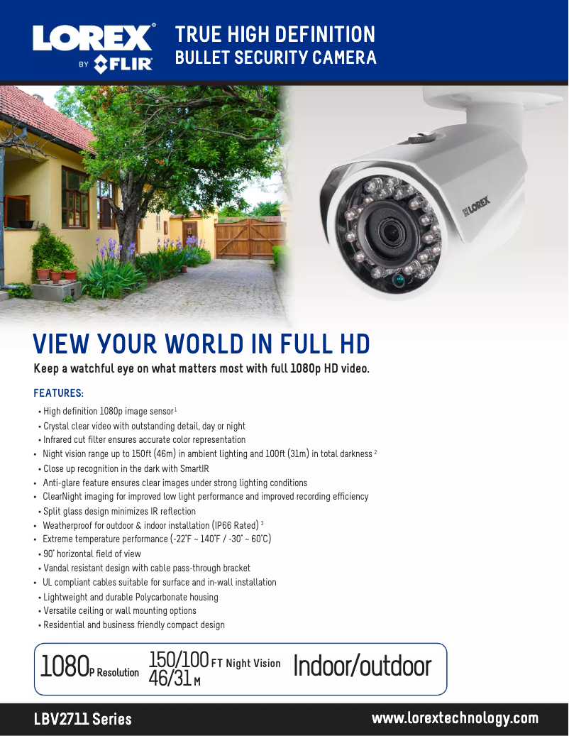 Page n°1 - Fiche technique Lorex LBV2711BW