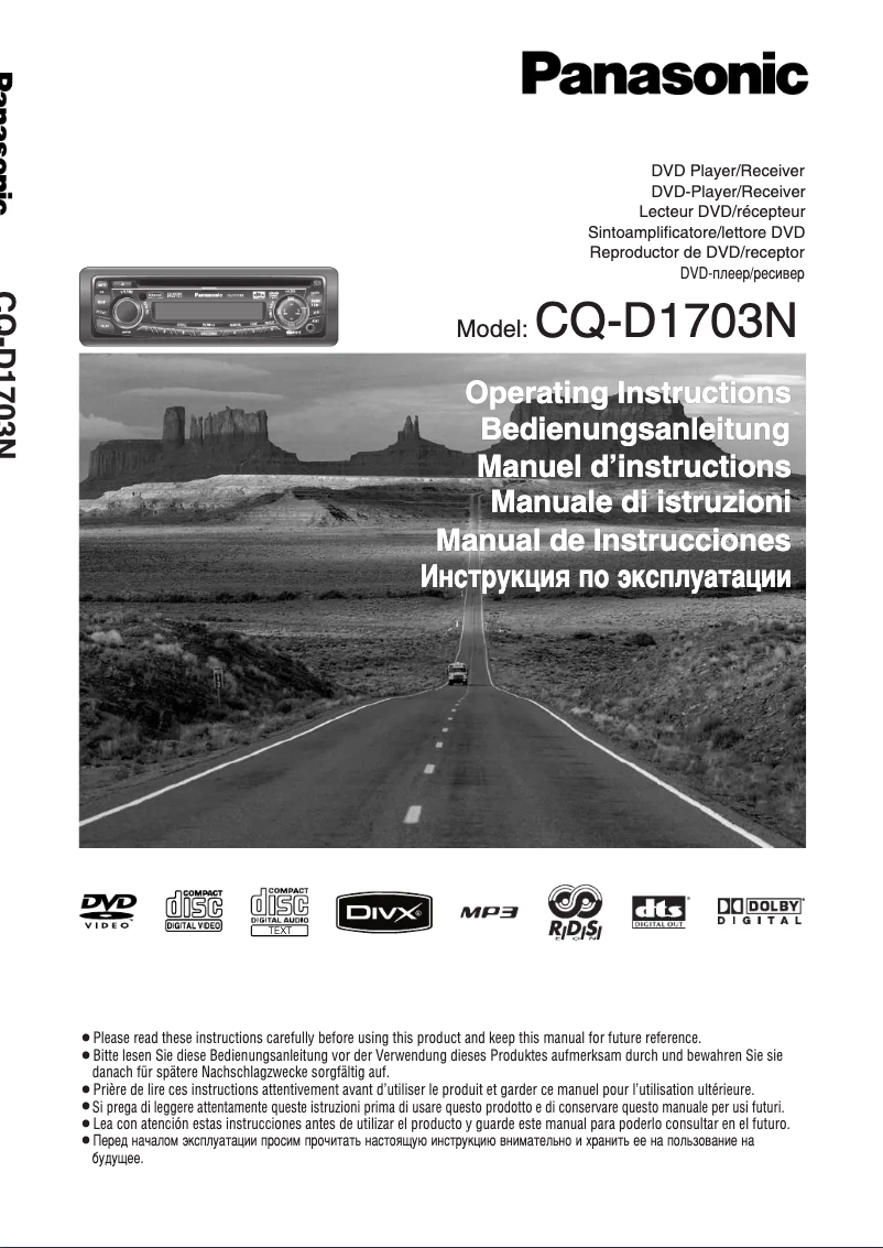 Página 1 del manual Manual de usuario Panasonic CQ-D1703N5